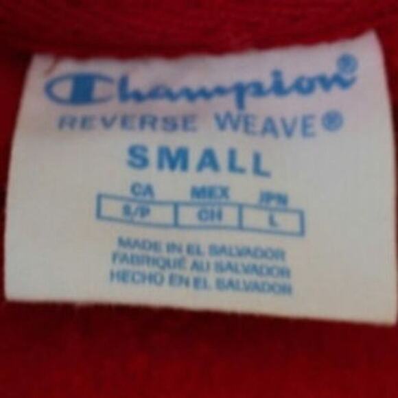 Champion Embroidery Raised Boston University Sweetheart Size Small Reverse Weave - Picture 5 of 6